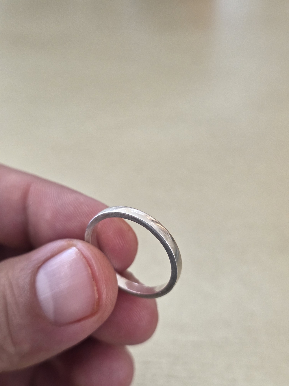 Simple Silver Band Ring - Minimalist Stackable